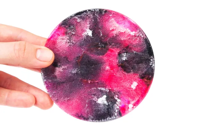 Alcohol ink Epoxy Resin pink