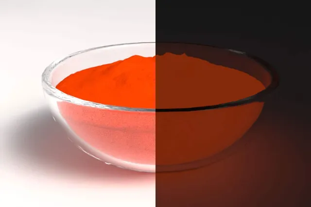 Glow in the dark red