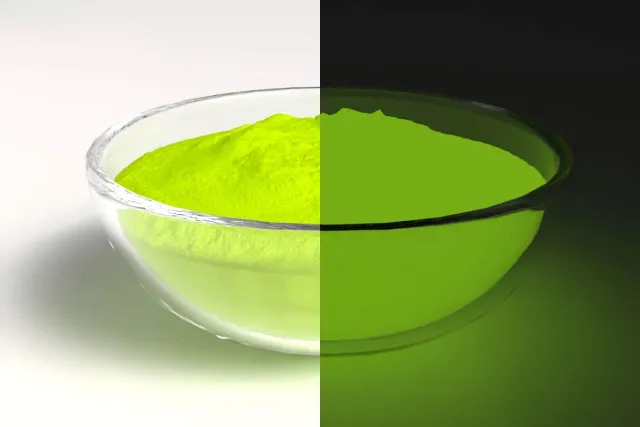 Glow in the dark yellow